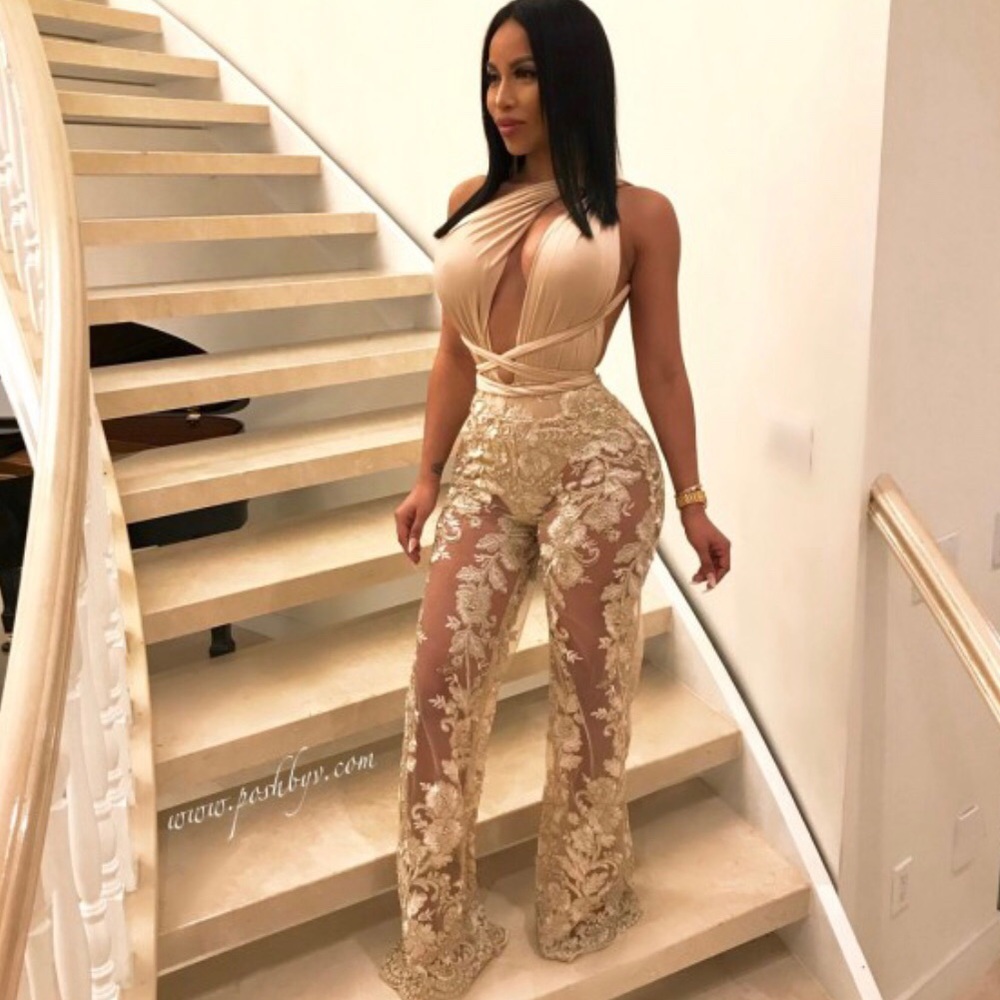 Nude Lace Jumpsuit